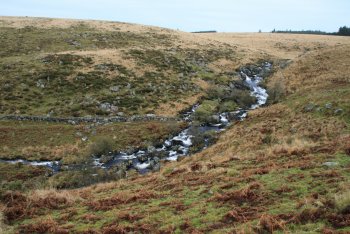 Manga Hole Waterfall, North Teign River, Chagford, Dartmoor National Park
